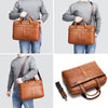 sac porte document pour homme cuir camel